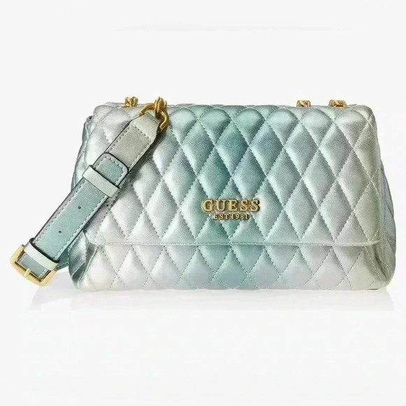 GUESS Dema Double Compartment Small Ombre Convertible Crossbody - Picture 2 of 5
